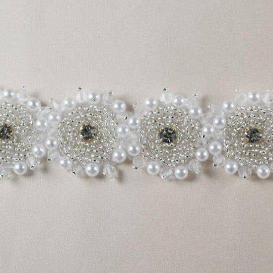 Henrietta Beaded Rhinestone Circle Trim Henrietta Beaded Rhinestone Circle Trim