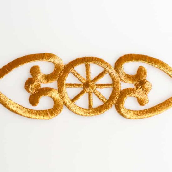 Embroidered Gold Emblem