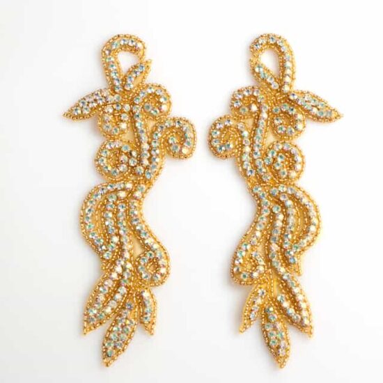 Gold AB Chloe Matching Rhinestone Applique Gold AB Chloe Matching Rhinestone Applique