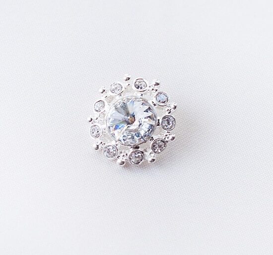 25mm Round Crystal Button