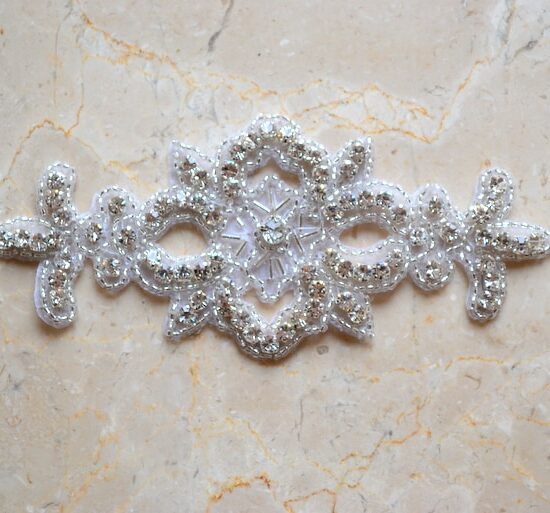 Cecilia Emblem Rhinestone Applique