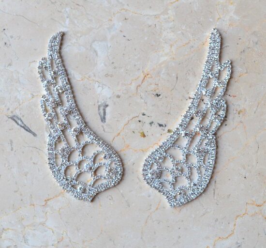 Little Wings Rhinestone Ornaments (Sold as Pair) Little Wings Rhinestone Ornaments (Sold as Pair)