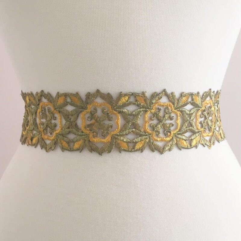 Two Tone Gold Embroidered Trim (Iron-On) Two Tone Gold Embroidered Trim (Iron-On)