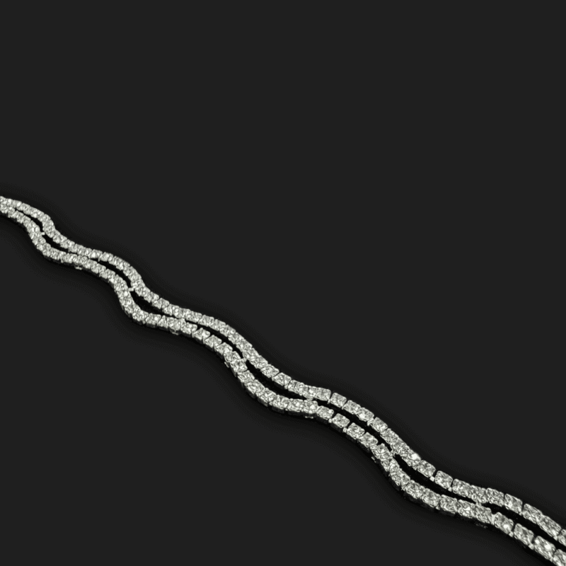 Simple Wave Rhinestone Chain