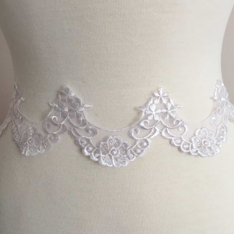 Sylvia Scallop Organza Lace Trim Sylvia Scallop Organza Lace Trim