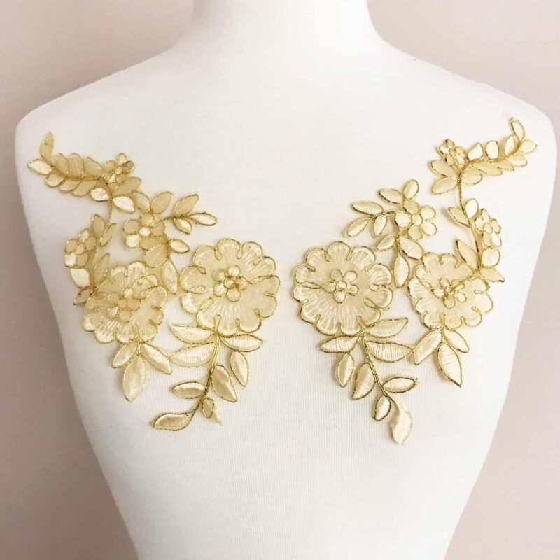 Matching Femina Floral Embroided Appliques (SOLD AS PAIR) Matching Femina Floral Embroided Appliques (SOLD AS PAIR)
