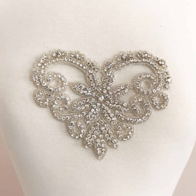 Rhinestone Sweetheart Applique Rhinestone Sweetheart Applique