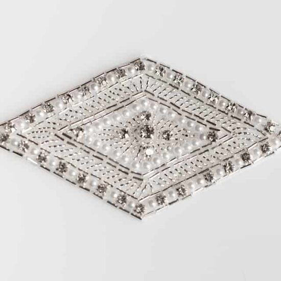 Rhinestone Pearl Rhombus Applique
