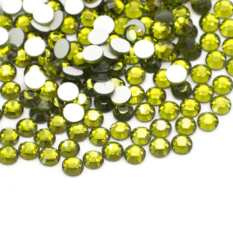 30 olivine Premium Flatback Rhinestones (Olivine) SS16,SS20,SS30