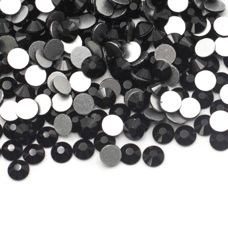 8 JET Premium Flatback Rhinestones (Jet) SS16,SS20,SS30
