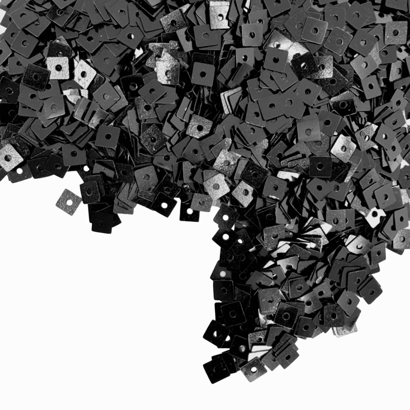 5MM SQUARE SEQUINS BLC 5mm Flat Square Sequins