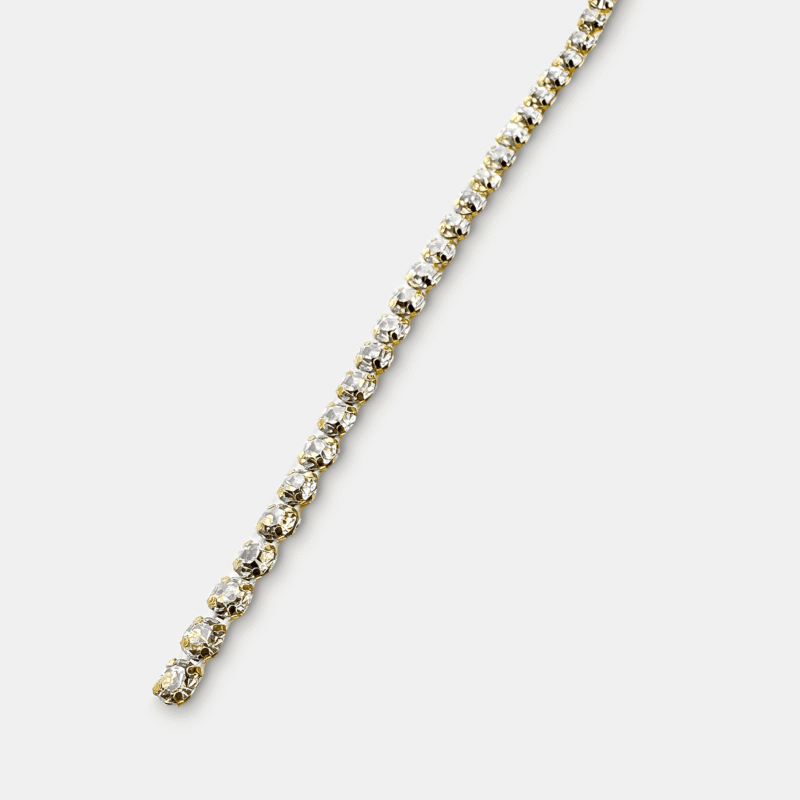 IMG_1283 Clear Crystal Gold Rhinestone Banding – 1 to 12 Rows