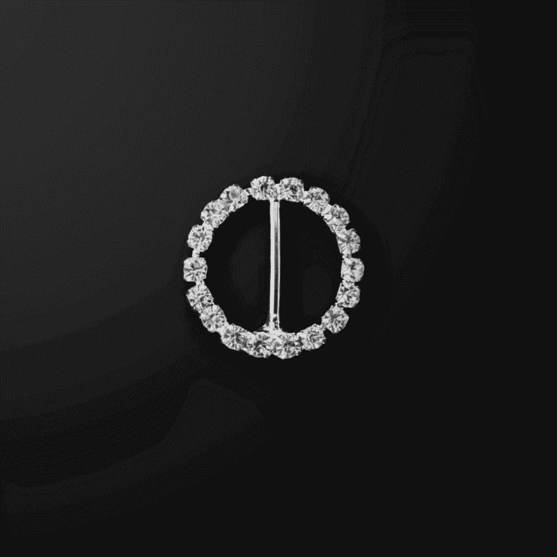 IMG_2602 Mini Round Rhinestone Buckle Slider (Set of 5)