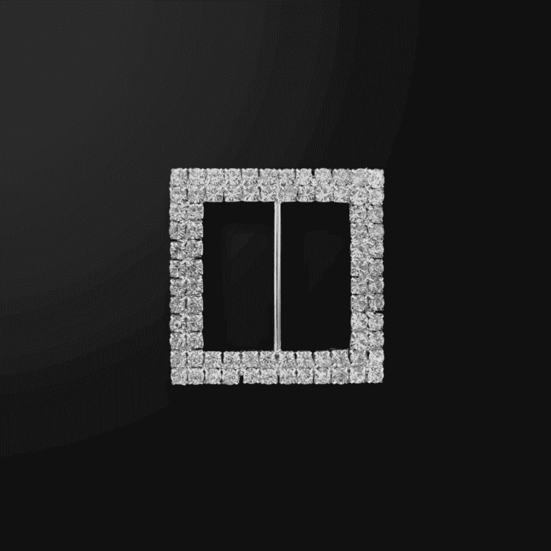 IMG_2895 Square Rhinestone Buckle - 2"