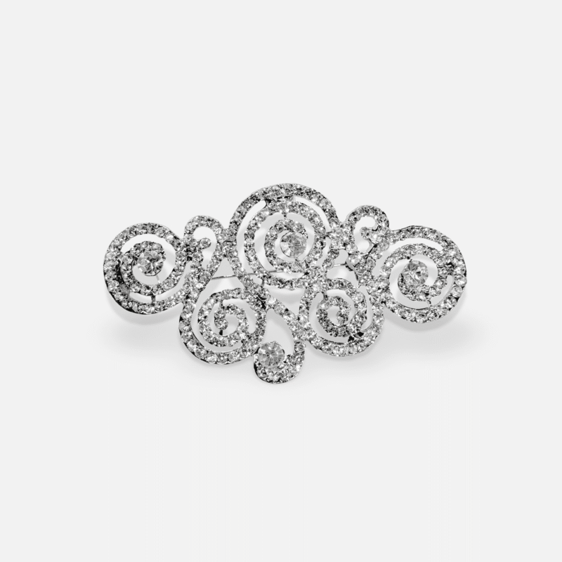 IMG_2986 Swirly Whirly Rhinestone Brooch