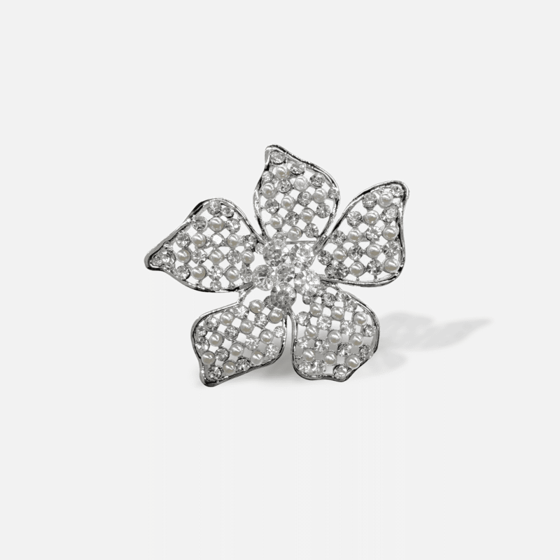 IMG_3024 Pearl Bloom Rhinestone Brooch