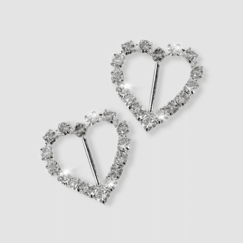 IMG_4270 1” Small Heart-Shaped Rhinestone Buckles | Pair