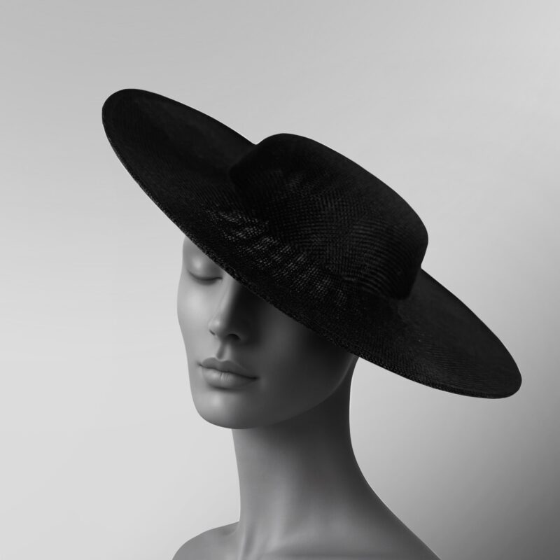 Small Buckram Boater Fascinator Hat Base – 11.75”