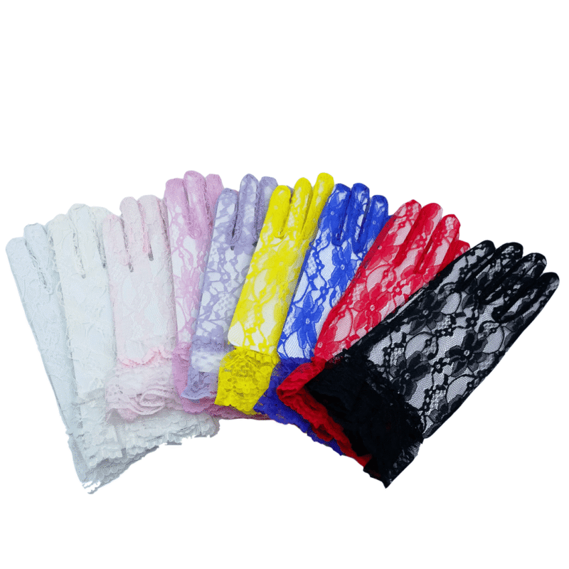68036341-6D37-48D2-828C-091209C85395 Short Lace Gloves with Ruffle (Choose Your Color)