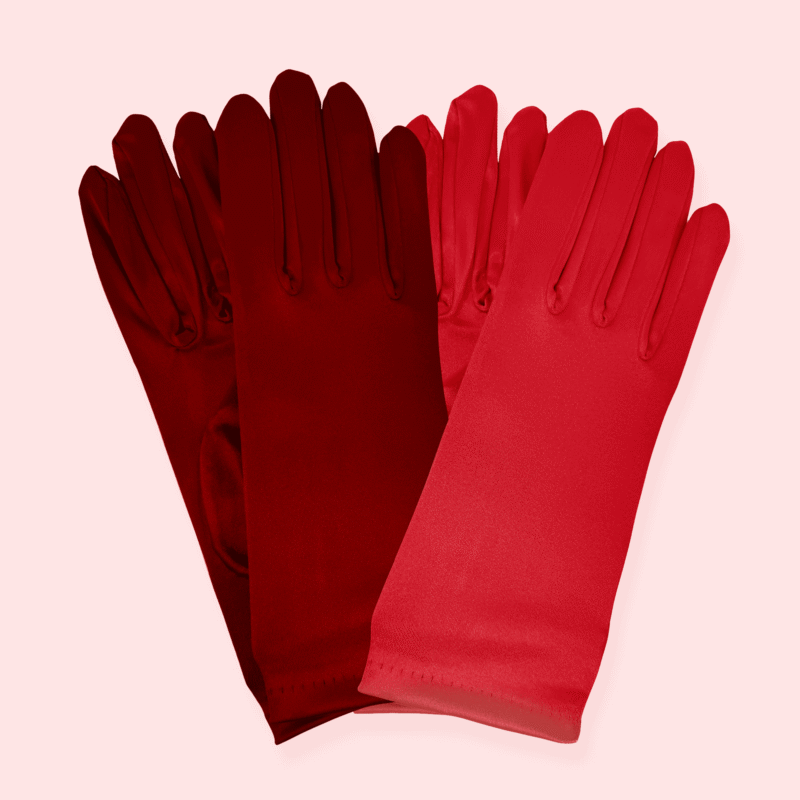 IMG_2058 Short Satin Gloves - Shades of Red