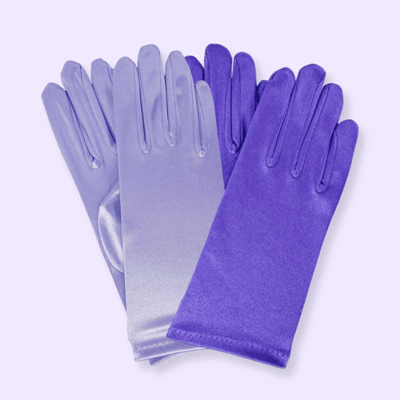 Lilac Purple Short Shiny Satin Gloves Short Satin Gloves - Shades of Purple