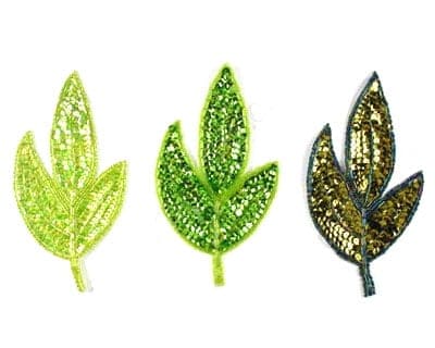 Medium Sequin Leaf (Green Colors)