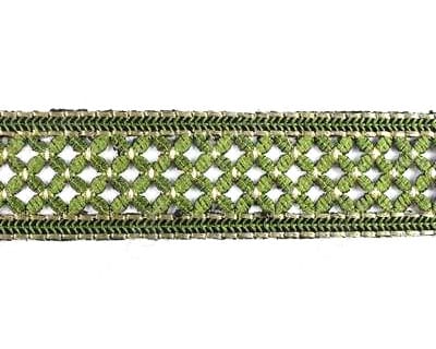 Embroidered Criss Cross Trim
