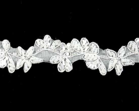Beaded Floral Trim (Two-Tone Colors)