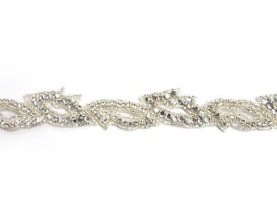 Rhinestone Leaf Trim