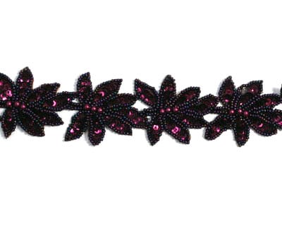 Beaded Sequin Leaf Trim