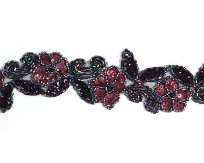 Beaded Sequin Floral Trim