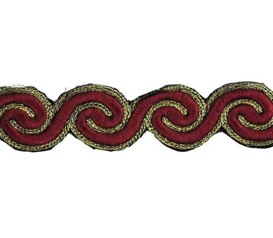 Embroidered Iron-On Swirly Trim