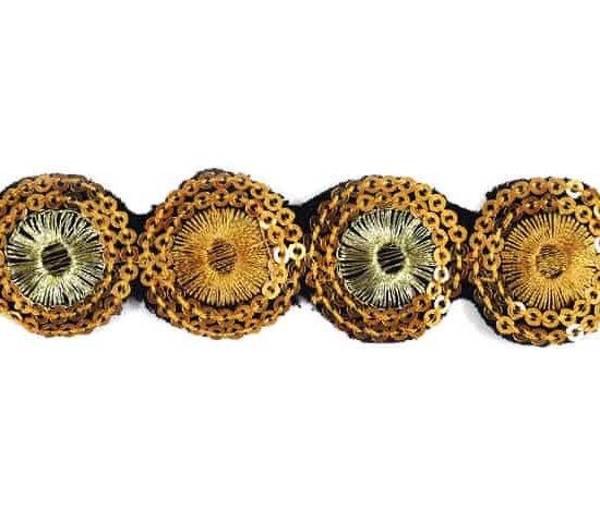 Embroidered Sequin Circle Trim