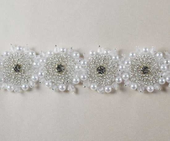 Henrietta Beaded Rhinestone Circle Trim