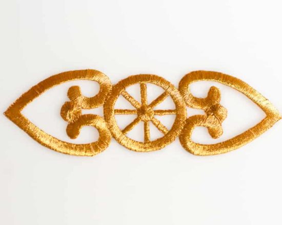 Embroidered Gold Emblem