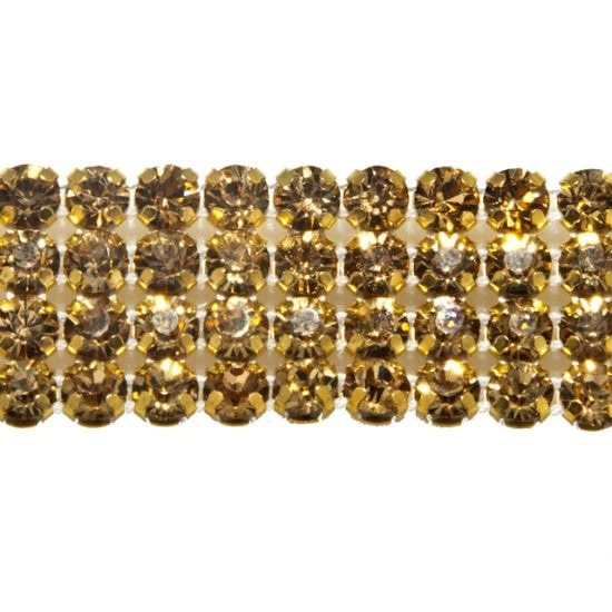 Topaz Rhinestone Banding (4 Row)