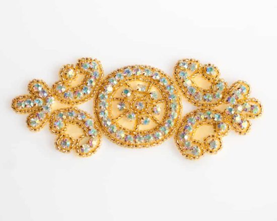 Gold AB Milly Rhinestone Applique