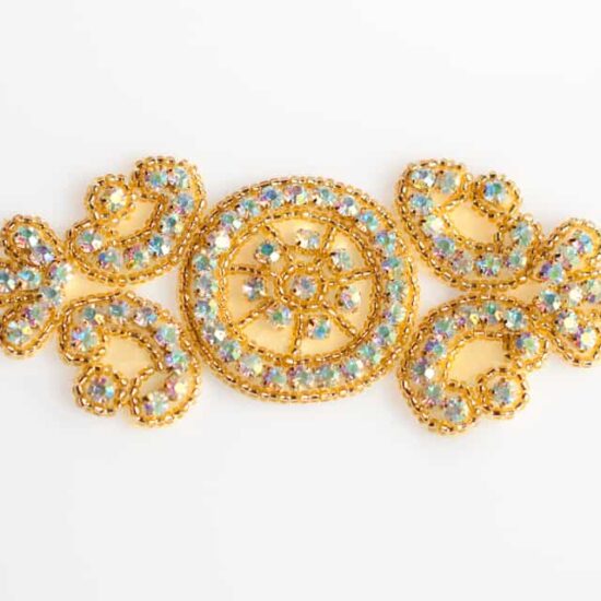 Gold AB Milly Rhinestone Applique