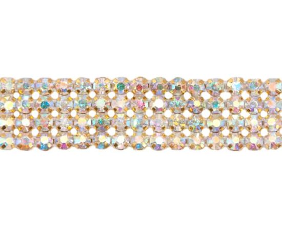 AB Gold Rhinestone Banding (4 Row)