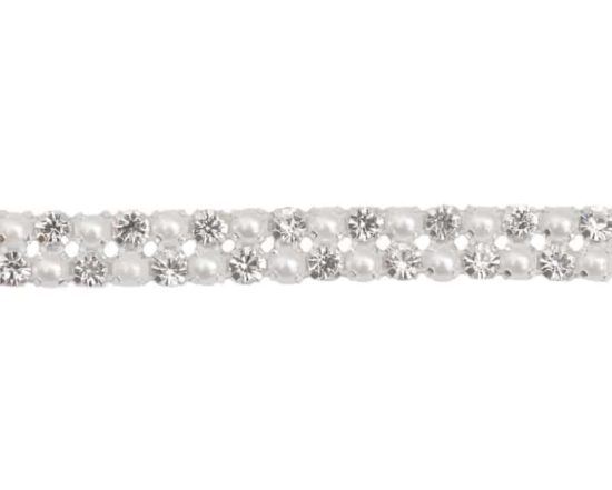 Pearl Rhinestone Banding (2 Row)