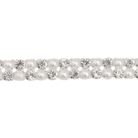 Pearl Rhinestone Banding (2 Row)