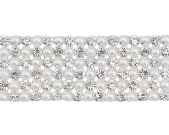 Pearl Rhinestone Banding (6 Row)