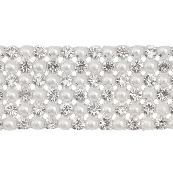 Pearl Rhinestone Banding (6 Row)