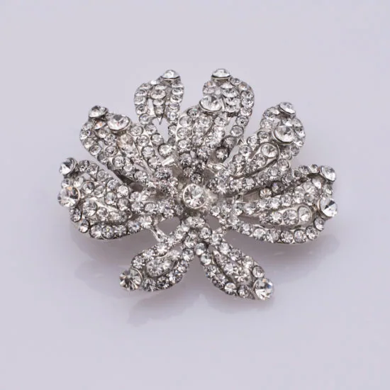 Orchid Rhinestone Brooch