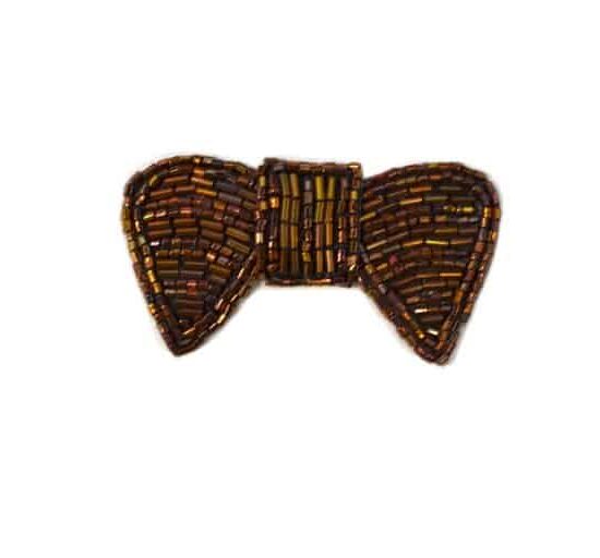 Petite Beaded Bow Applique