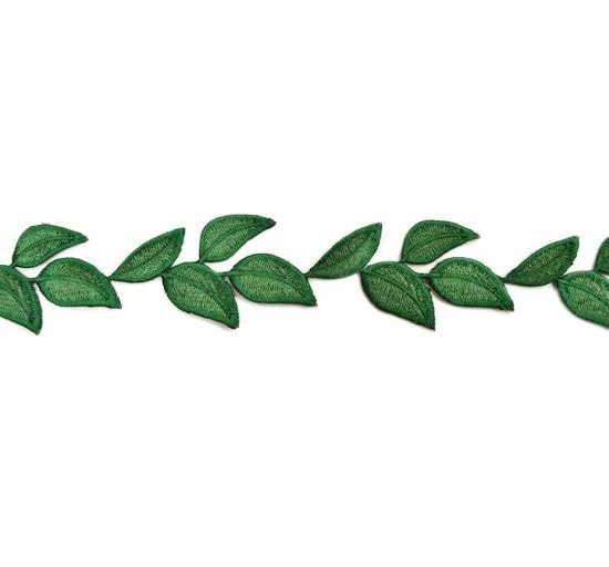 Simple Leaf Embroidered Trim