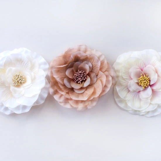 Camellia Brooch Pin (Neutrals)
