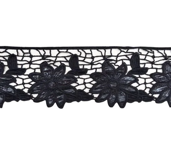 3.5" Venise Vinyl Border Lace (Black)