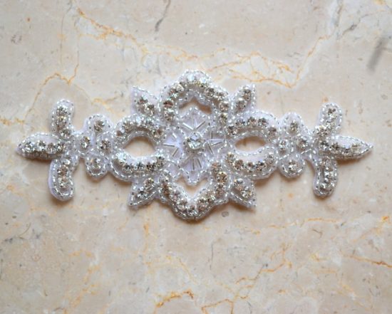 Cecilia Emblem Rhinestone Applique