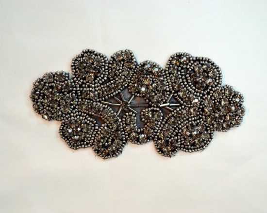 Loren Gunmetal Emblem Applique